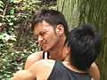 デカマラハーフの陸上青年の泥まみれの山中SEX！