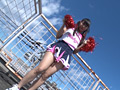 挑発するチア娘。2