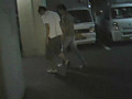 深夜の野外淫交