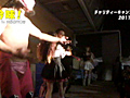 大雨の野外キャットプロレス