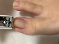 普通の女の子の足の爪切り－スマホ自撮り◎あんな
