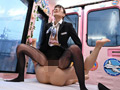 美脚キャビンアテンダントが素股焦らされ体験！