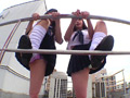 超ミニスカ女子○生爆風パンチラ