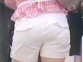 街撮り 白いパンツの尻