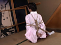 縛り02 菱形片足後ろ手縛り 和服