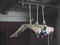 残酷縄少女・逆さ吊り痛虐回転縛り 優子全裸縛