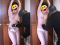ビビり悲鳴身近OLに色んな姿勢で腹パンチSMそして格闘