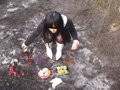エナメルブーツで踏まれる為だけに連れて行かれたM男