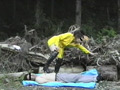 野外ブーツ舐め踏み★人間階段編
