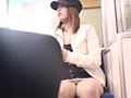 素人正面通勤電車パンチラ○撮