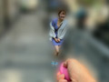 さつきちゃんとリモバイ散歩！街中で絶頂恥○プレイ！