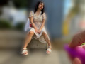 花芽ありすちゃんとリモバイ散歩！街中で絶頂恥○プレイ