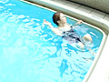 水中×競泳水着×H