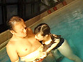 水中×競泳水着×H