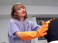 ゴム手袋Mフェティッシュ 痴女清掃員