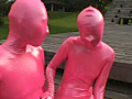 野外で全身タイツって気持ちイイね。
