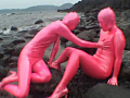 野外で全身タイツって気持ちイイね。