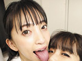鼻を舐めるレズキス