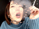 主観 タバコ美女 煙 ヤニベロ ドS淫語浴び手コキ