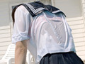 濡れて透けるセーラー服と下着 サンプル画像14