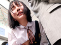 ロングスカート女学生痴○ 推定143cm／黒髪パイパン娘