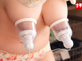 乳首だけで失禁イキするまで垂乳放置