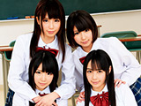 黒髪ロ○女子○生たちのエッチな猛反撃！