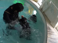 真冬の落水練習
