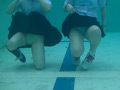 初めての制服着衣泳