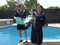 パチンコ＆紐くじ 2人の水掛祭り