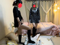 2人の地雷系長身美女達のおもちゃにされる！