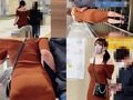 【電車痴○】【自宅○撮】【○○○】ニットワンピ美女