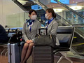 【CA】【空港内勤務中○撮】Aちゃん＆Iちゃん