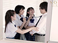 校内中どこでも求愛ハーレム4Pを仕掛ける美少女トリオ