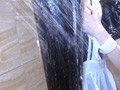 ロングヘアメイド 奉仕後のフォワードシャンプー
