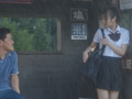 びしょ濡れ女子○生雨宿りバス停○制○○