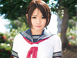 制服ナマ○女子●生 ゆうき美羽 18歳 110cmIカップ爆乳